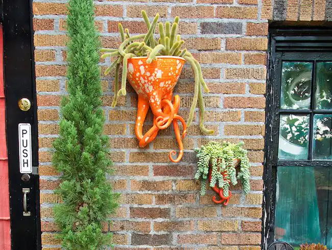 whimsical wall planters wall planters garden design 17030